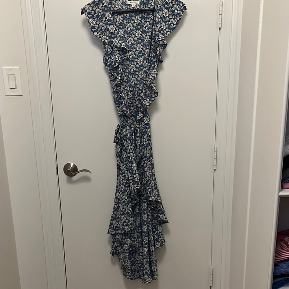 Max Studio Blue and Cream Floral Dress